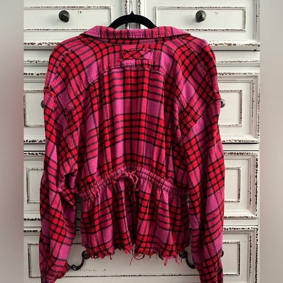 We The Free plaid peplum top plaid thermal size M - Picture 10 of 14